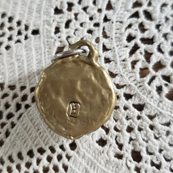 Waxing Poetic Insignia Glass Cabochon Brass Forever - Picture 3 of 3